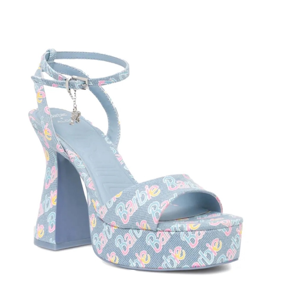 Barbie x Aldo Light Blue Platform Heel Floor Model New Without Tag/Box Size 7.5